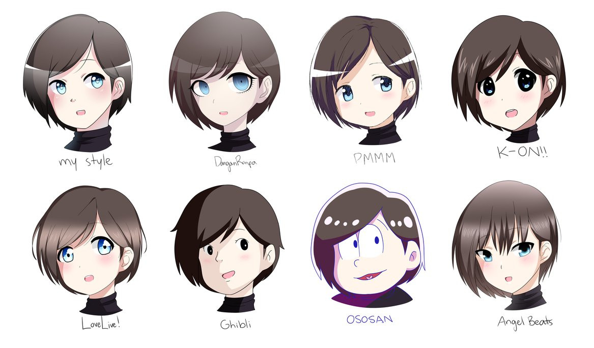 Types Of Anime Hairstyles
 Style Challenge 8 Different Anime Styles by kittyhint
