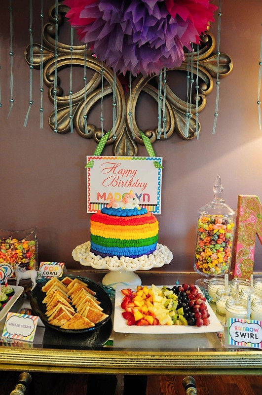 Unicorn Theme Tea Party Food Ideas For Girls
 Kara s Party Ideas Rainbow Unicorn 7th Birthday Party