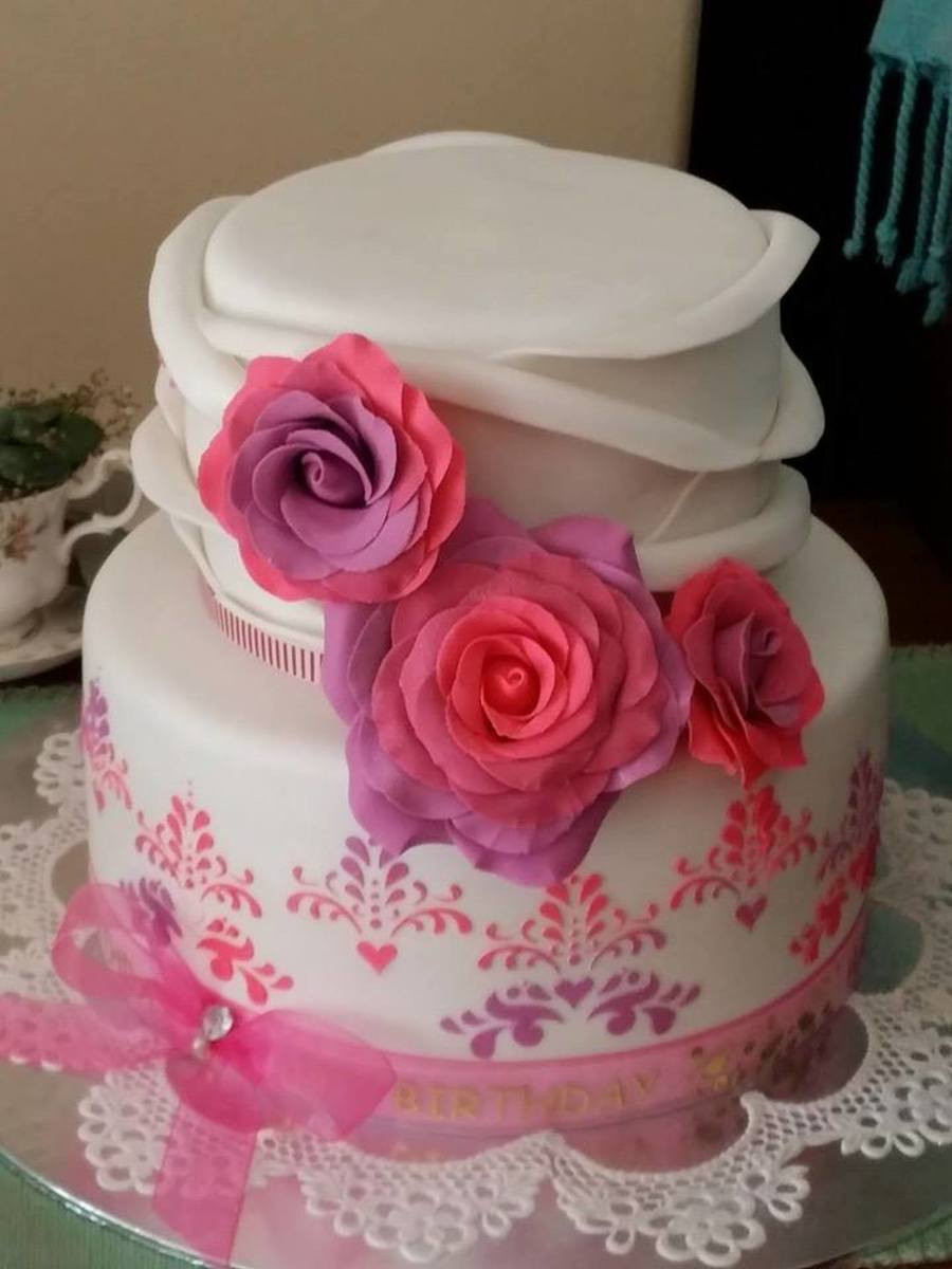 Unique Birthday Cake Recipes
 Berry Roses Birthday Cake Unique Cakes CakeCentral