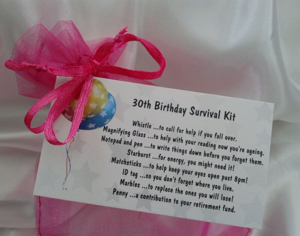 Unique Birthday Gifts
 30th Birthday Gift Survival Kit Keepsake Card Novelty