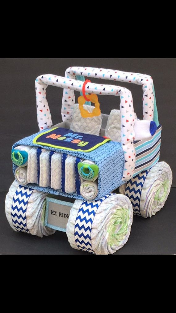 Unique Gift Ideas For Boys
 Jeep baby diaper jeep diaper cake boy diaper