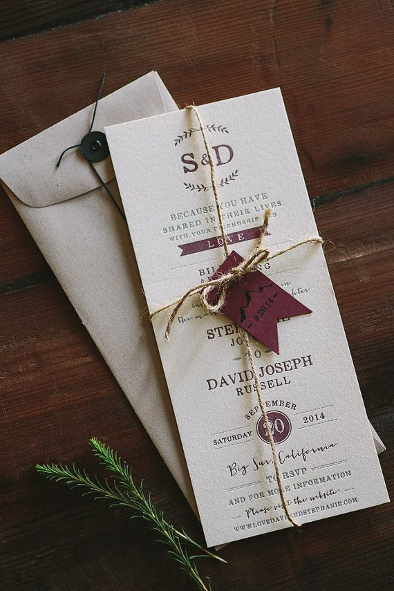 Unique Wedding Invitations Ideas
 This invitation in this listing is a two color letterpress