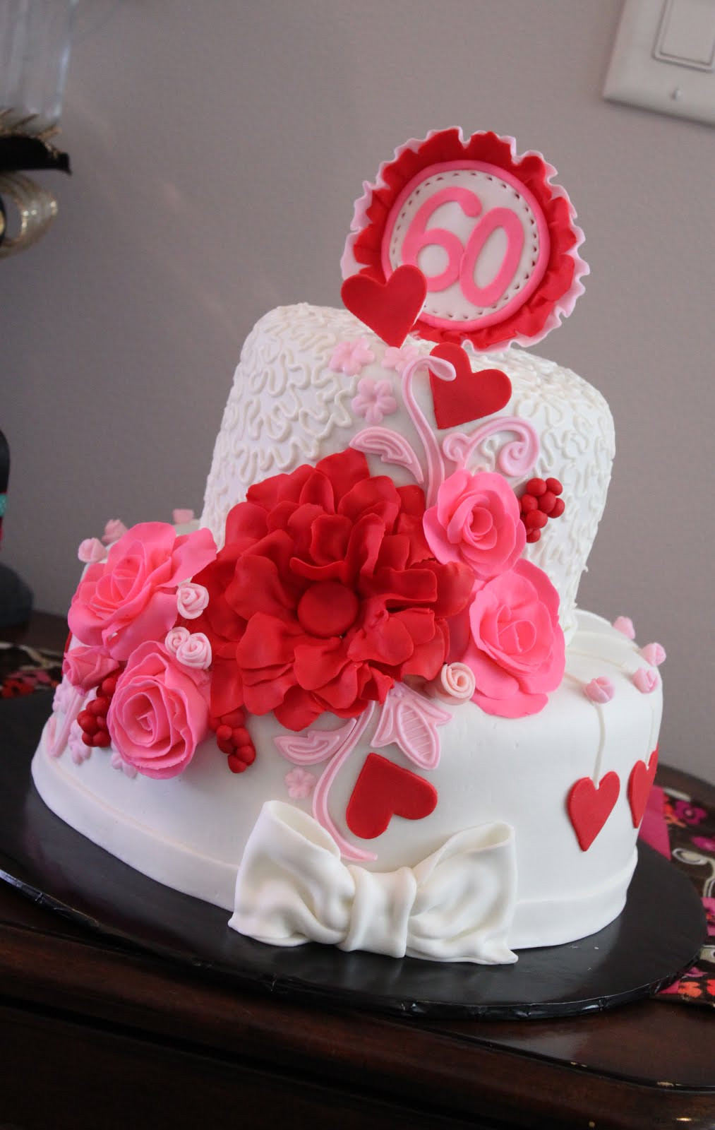 Valentine Birthday Cake
 Layers of Love Valentine 60th birthday cake