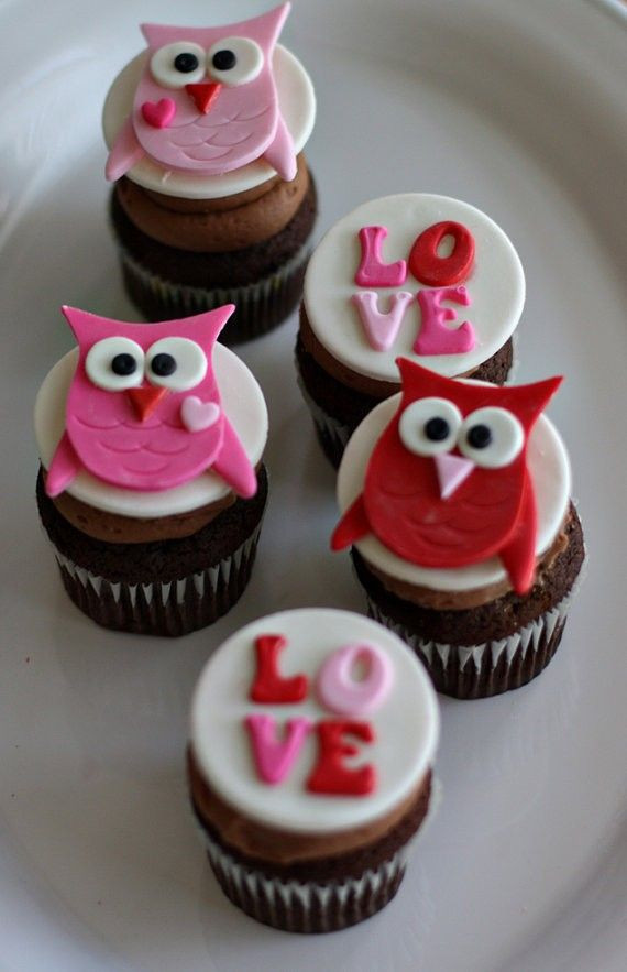 Valentine Cupcakes Pinterest
 owl cupcakes for kids Valentine s Day Party Ideas