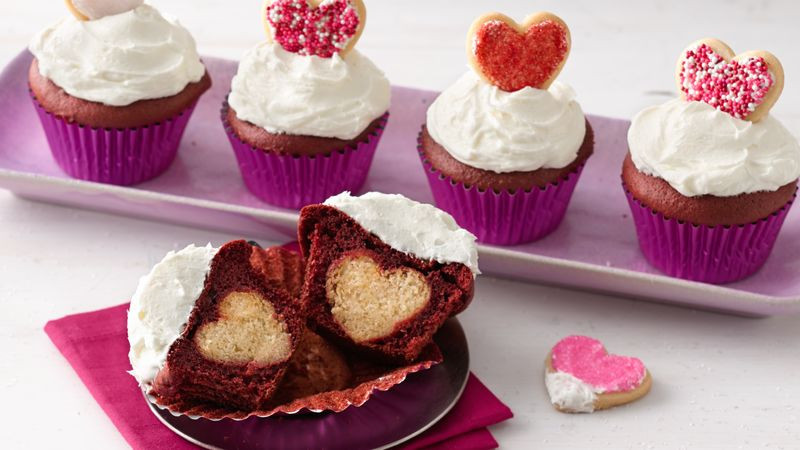 Valentine Cupcakes Recipe
 Surprise Inside Valentine s Cupcakes recipe from Betty Crocker