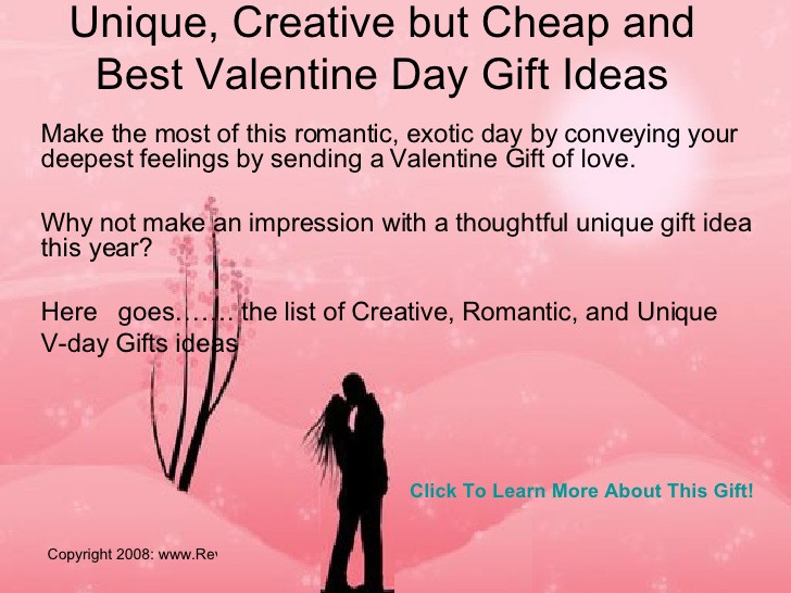 Valentine Day Creative Gift Ideas
 10 Unique Valentine s day Gift Ideas