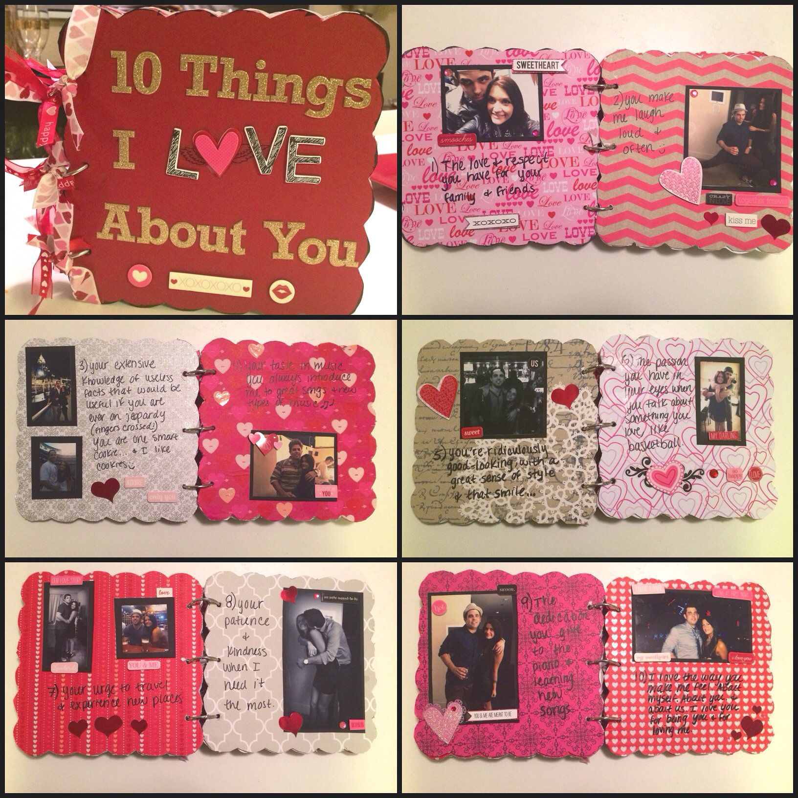 Valentine Day Gift Ideas For Fiance
 Boyfriend Gift Idea Chipboard Scrapbook