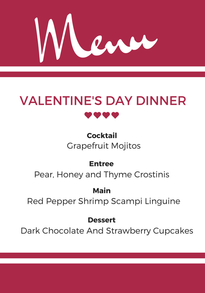 Valentine Dinner Menu
 Easy Feasts A Valentine s Day Menu Pretty Mayhem