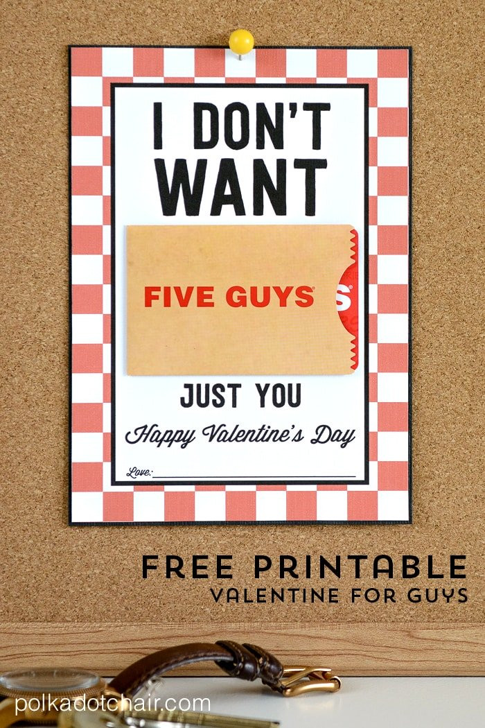 Valentine Gift Ideas For A Male Friend
 Valentine Gifts for Him a Free Printable Gift Card Holder