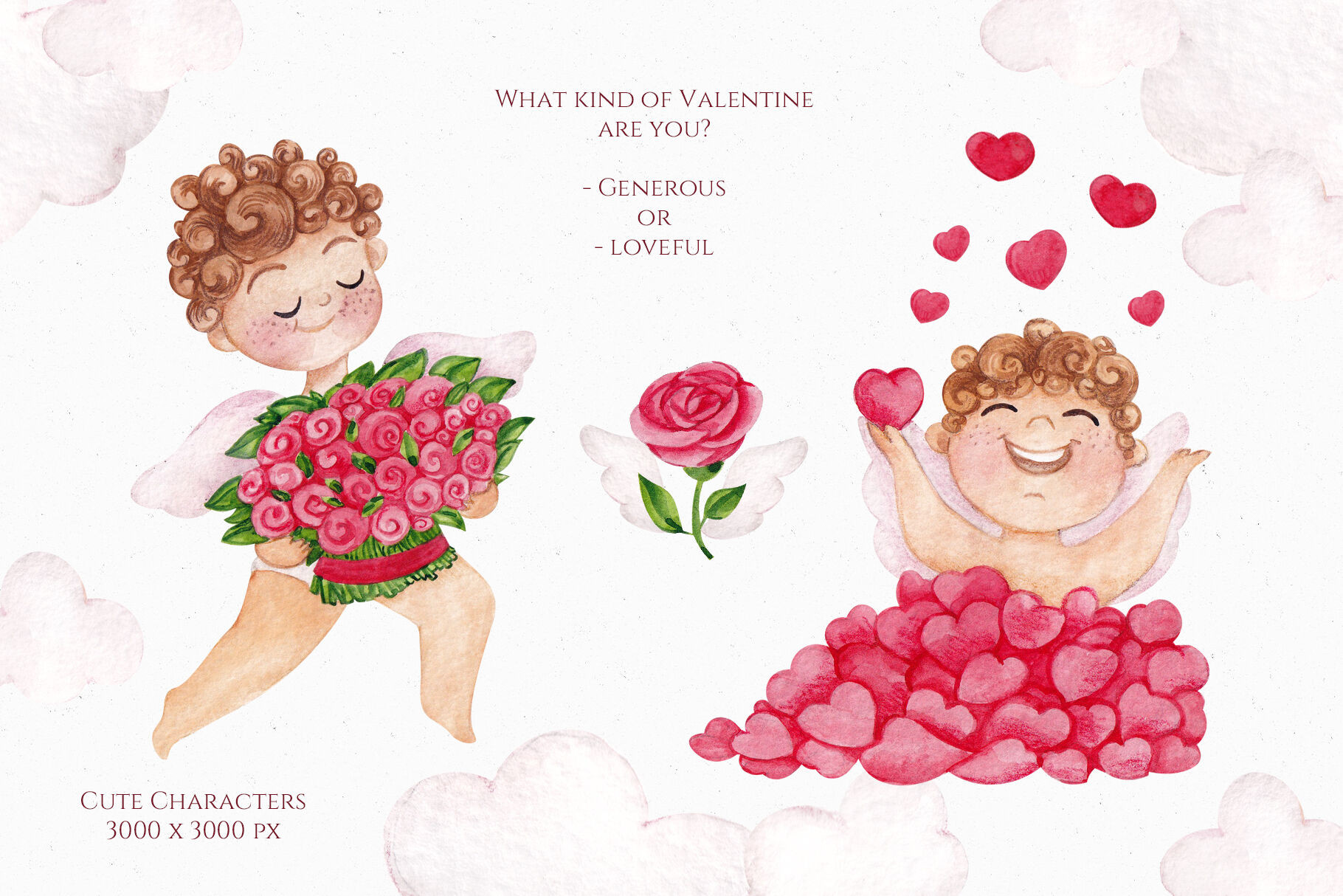Valentine'S Day Dinner
 Cute Cupid Watercolor Valentine s day By ma i vi