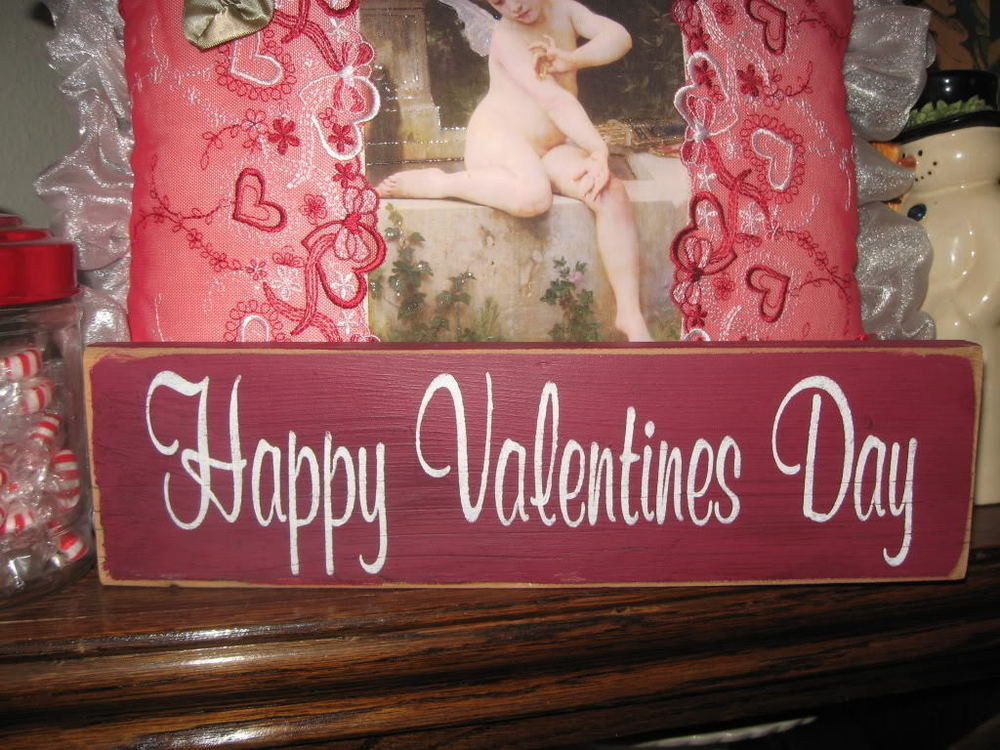 Valentine'S Day Dinner Ideas
 Primitive Valentine Sign Happy Valentine s Day Shabby