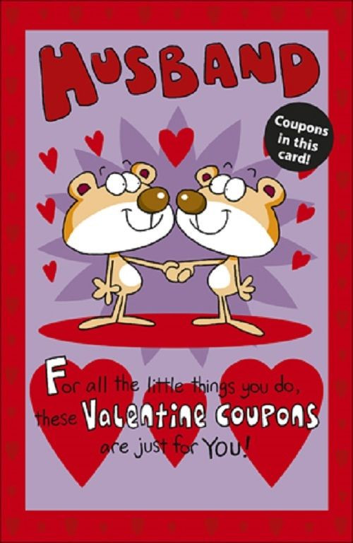 Valentine'S Day Dinner Specials
 Husband Valentine s Day Love Coupons Inside Card Valentine