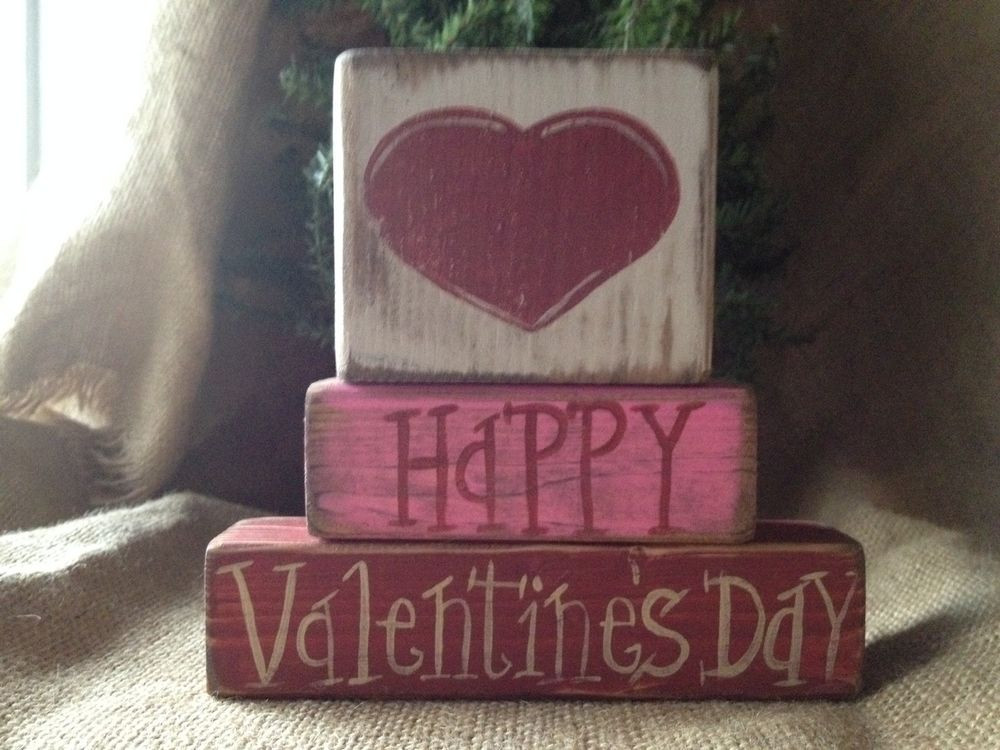 Valentine'S Day Dinner Specials
 Primitive Country Heart Happy Valentine s Day Shelf Sitter