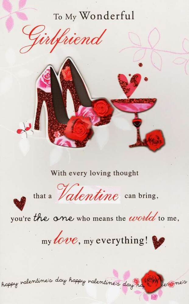 Valentine'S Day Gift Ideas For Girlfriend
 To My Wonderful Girlfriend Valentine s Day Card Hand
