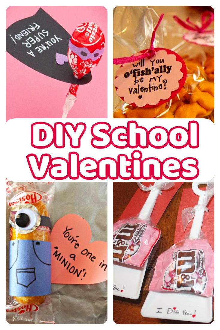 Valentine'S Day Gift Ideas For School
 DIY School Valentine Cards for Classmates and Teachers