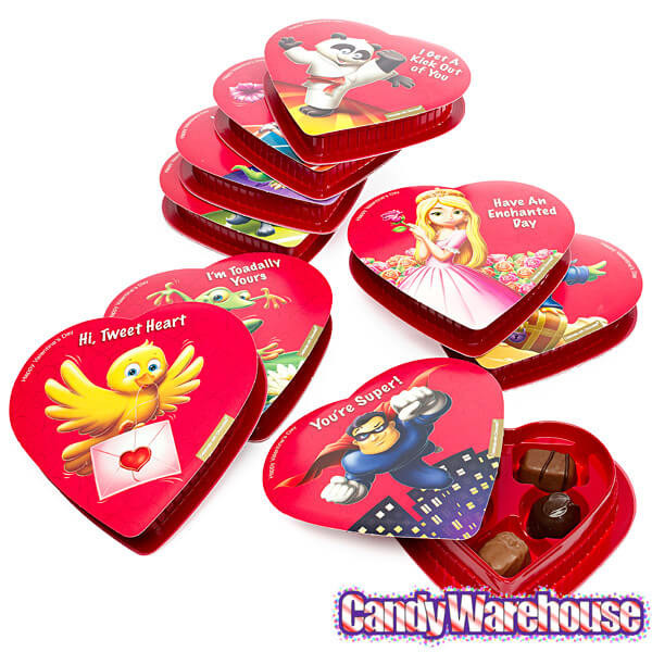 Valentines Day Candy Boxes
 Valentine Chocolate ic Heart Boxes 24 Piece Display