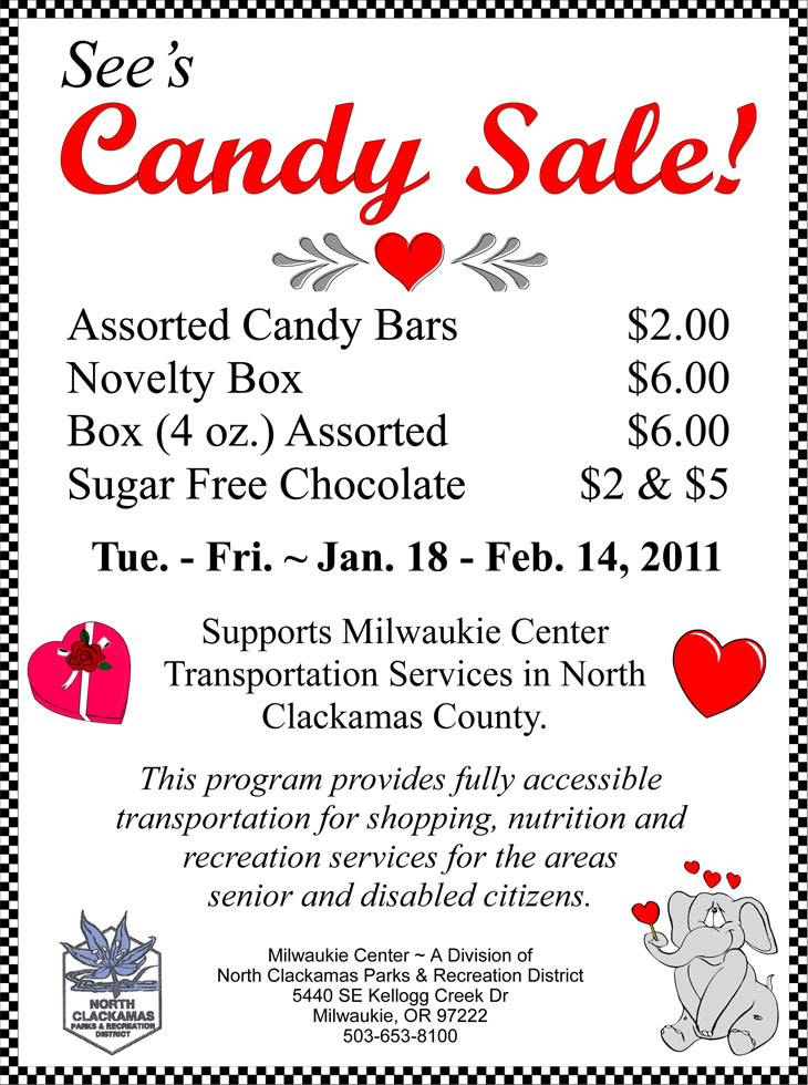 Valentines Day Candy Sale
 See s Valentine Candy Sale North Clackamas Parks