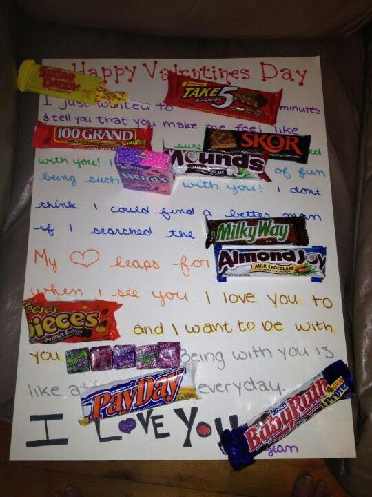 Valentines Day Card With Candy
 Valentine s day candy card not my Brainchild