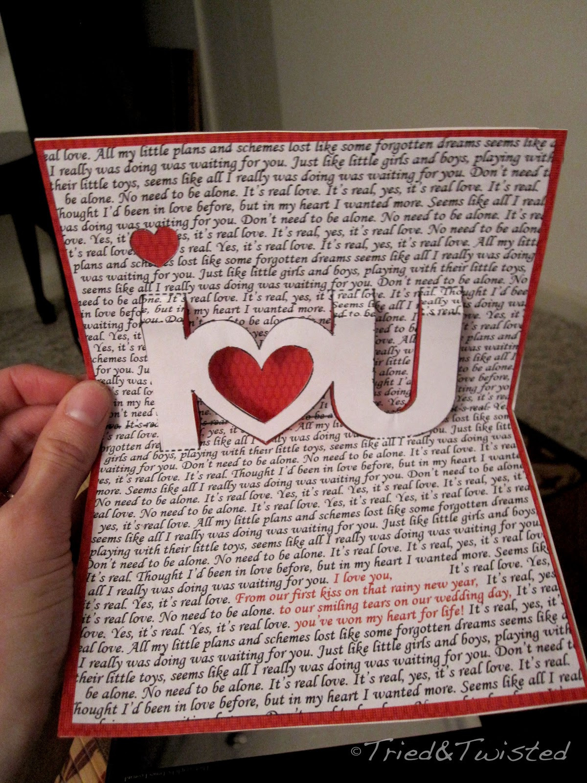 Valentines Day Cards Ideas For Him
 Tried and Twisted Pop up Valentine s Day Card
