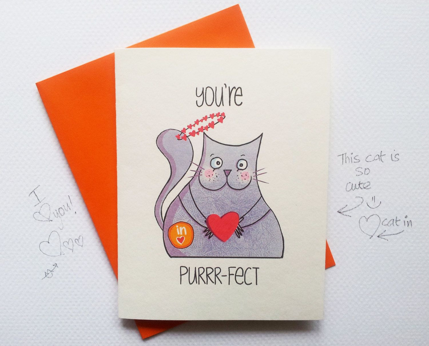 Valentines Day Cards Ideas For Him
 valentine s day card with cute cat cute love card