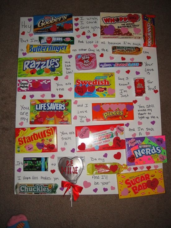 Valentines Day Cards With Candy
 Valentine Candy Card Holidays