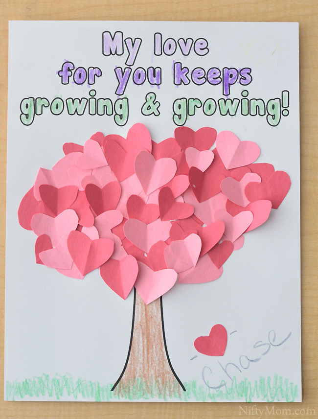 Valentines Day Crafts Preschoolers
 Heart Tree Craft for Kids Valentine s Day