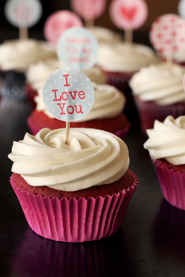 Valentines Day Cupcakes
 Happy Valentine s Day Red Velvet Surprise Cupcakes with