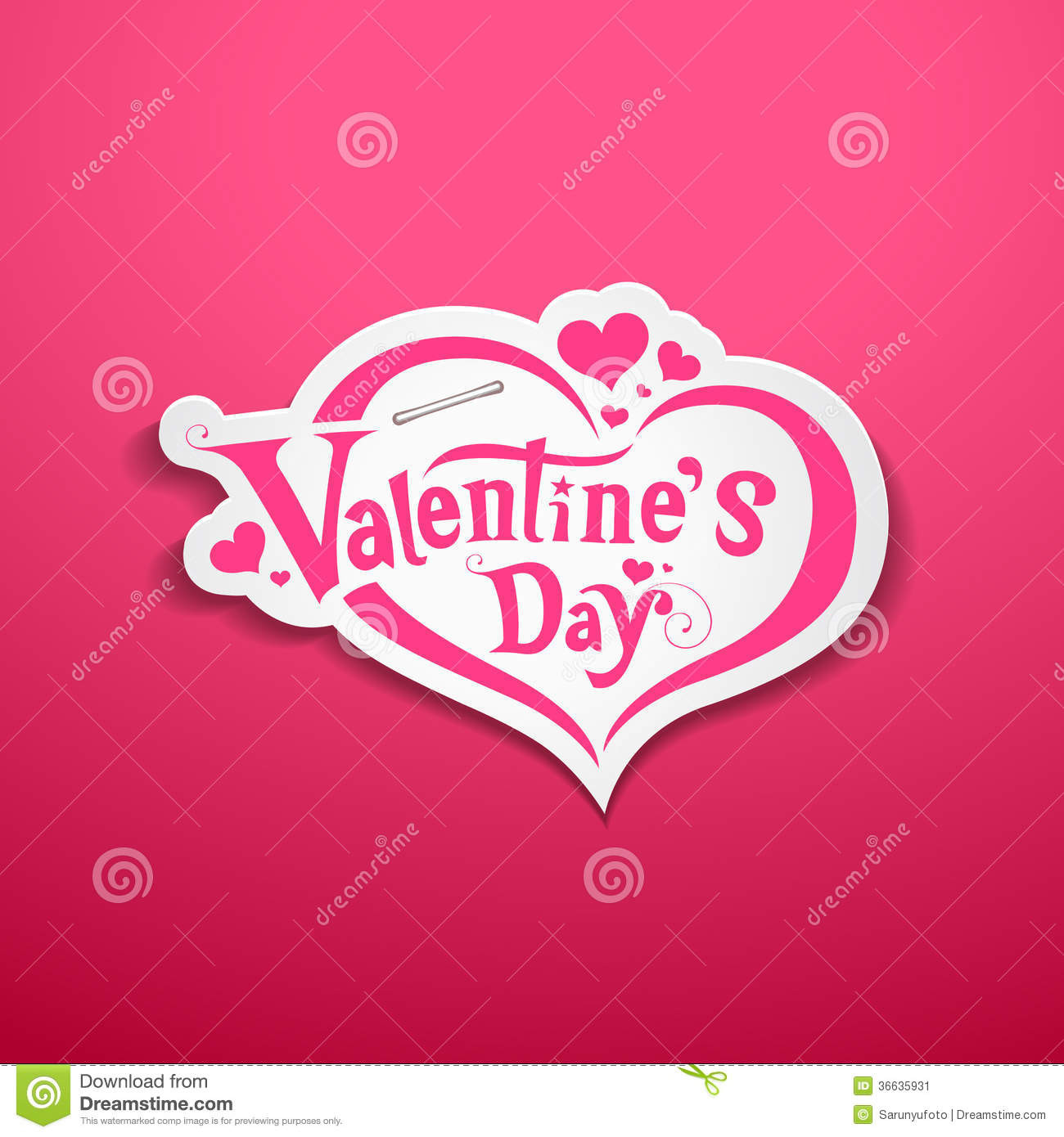 Valentines Day Design
 Happy Valentines Day Lettering Design Stock Illustration