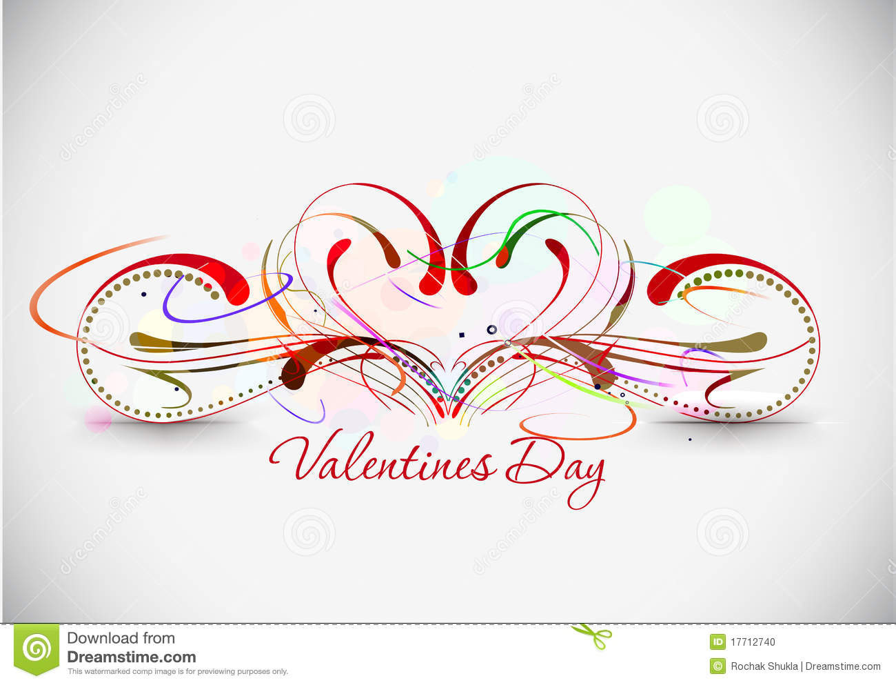 Valentines Day Design
 Valentines Day Floral Design Stock Vector Illustration
