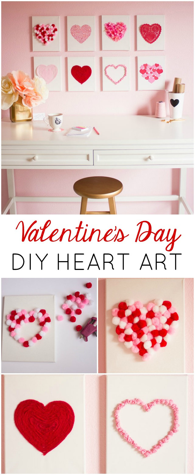 Valentines Day Diy
 Valentine s Day DIY Canvas Heart Art