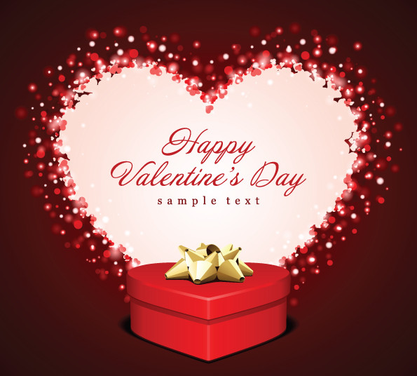 Valentines Day Gifts Cards
 Romantic valentine day t card Free EPS Download