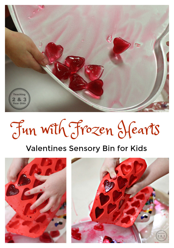 Valentines Day Ideas For Preschoolers
 Preschool Valentines Sensory Bin with Frozen Hearts