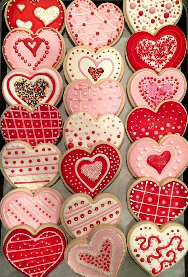 Valentines Day Sugar Cookies
 Heart Valentine Cookies e dozen custom decorated sugar