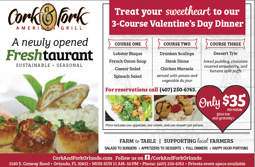 Valentines Dinner Special
 65 Things to do for Valentine s Day in Orlando 2016