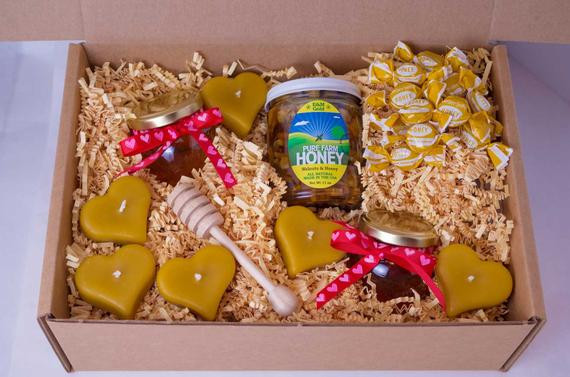 Valentines Food Gifts
 Raw Honey Lovers Food Gift Box for a Valentines Day t