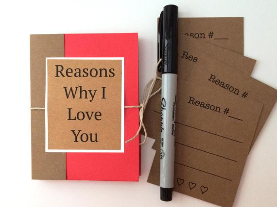 Valentines Gift Ideas For Husbands
 Reasons Why I Love You Book Boyfriend Gift Mini by
