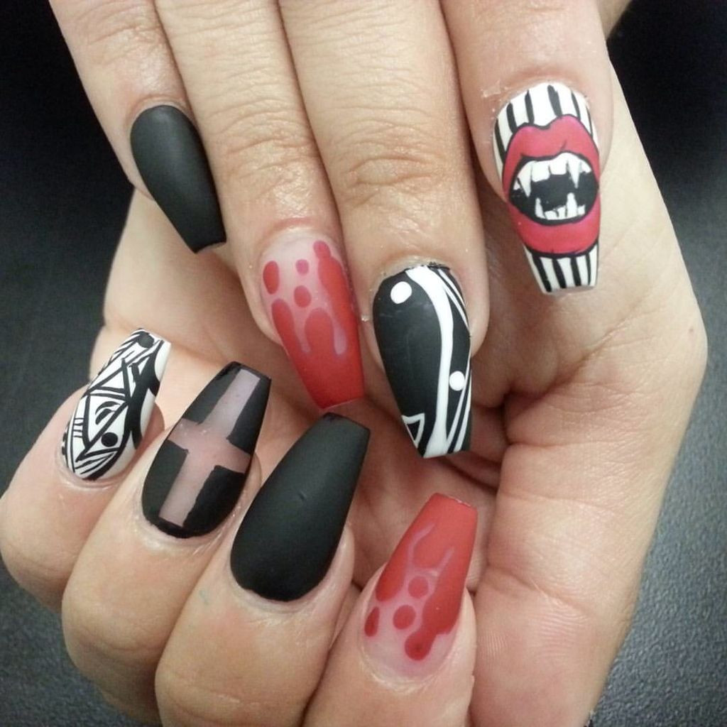 Vampire Nail Designs
 Getting Spooky Nails