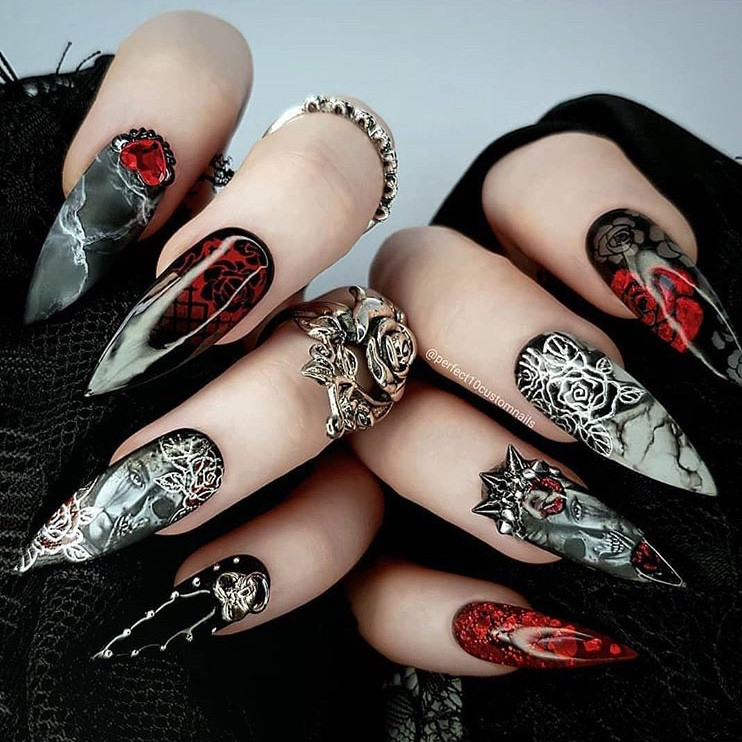 Vampire Nail Designs
 12 Scarily Stunning Halloween Nail Designs SoNailicious