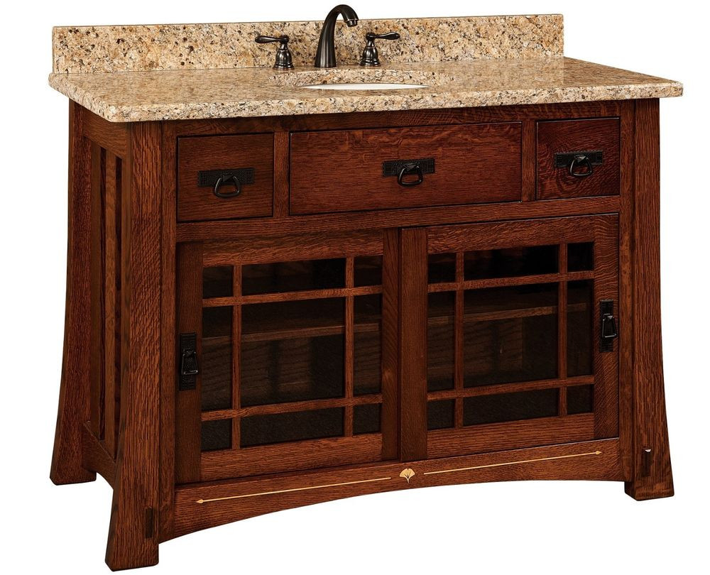 Vanity Cabinets For Bathroom
 Amish Mission Bathroom Vanity Free Standing Sink Cabinet