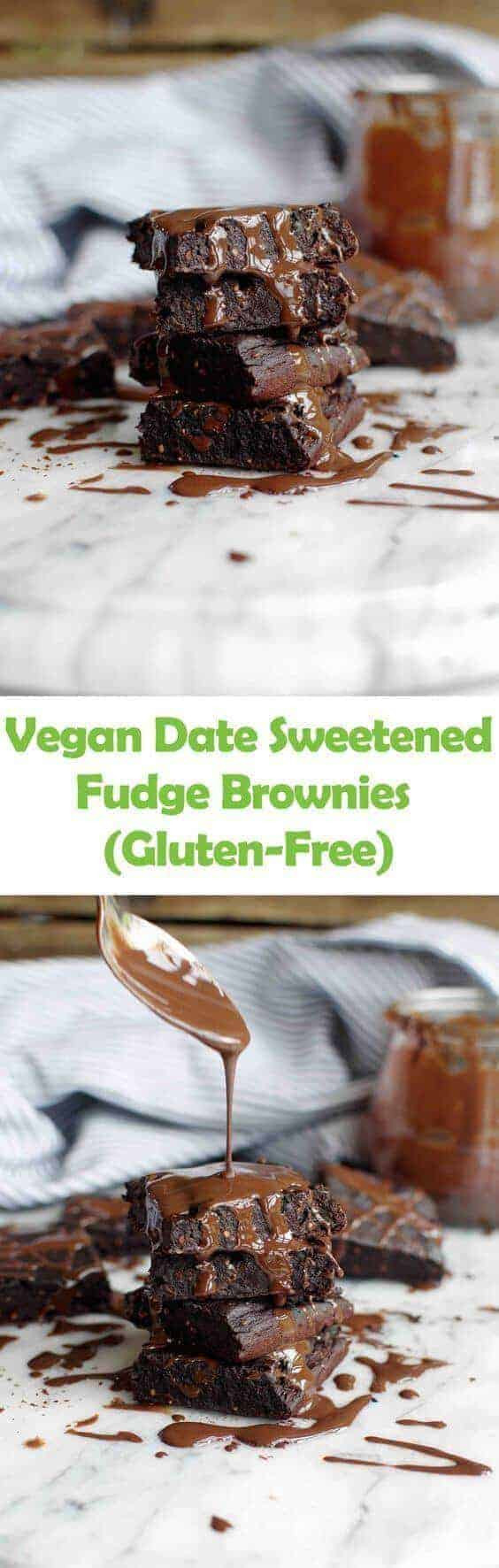 Vegan Date Brownies
 Vegan Date Sweetened Fudge Brownies