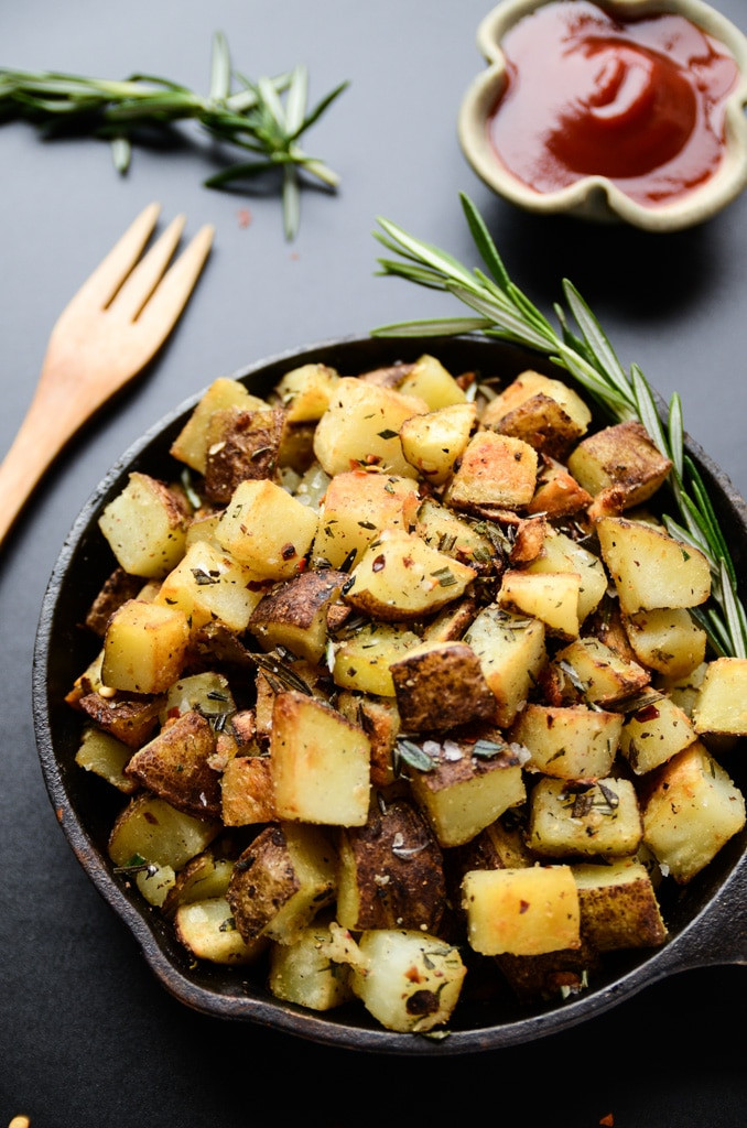 Vegan Recipes With Potatoes
 Crispy Vegan Breakfast Potatoes with Garlic Herb Oil