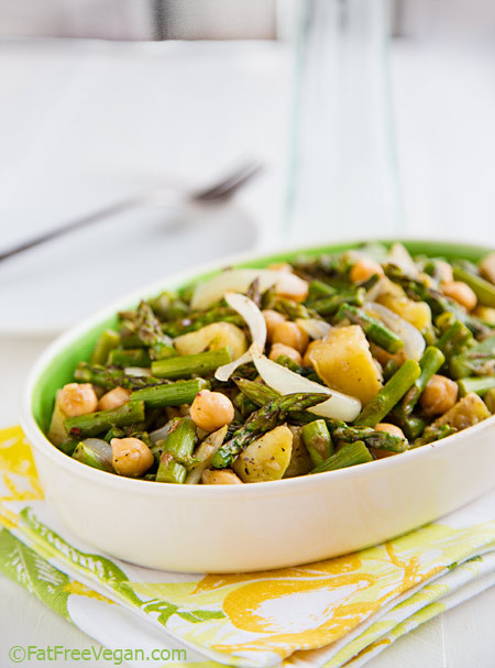 Vegetarian Asparagus Recipes
 Roasted Asparagus Salad with Chickpeas and Potatoes