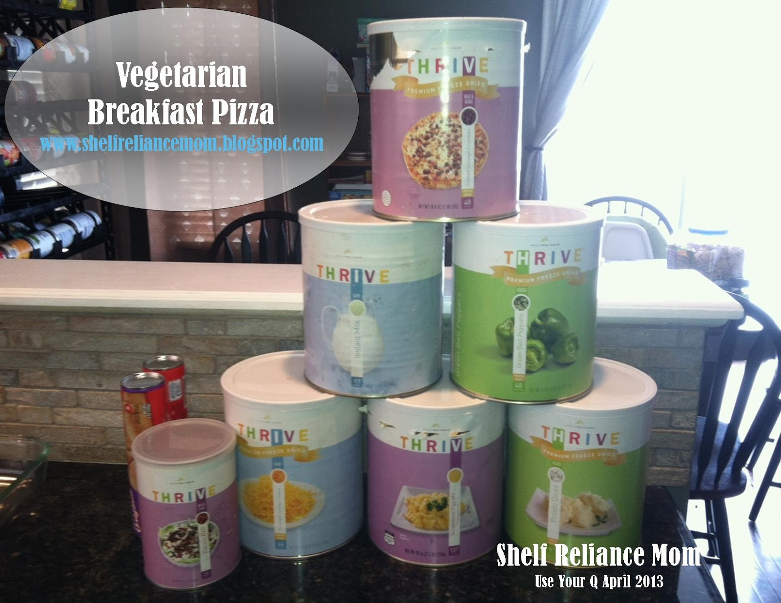 Vegetarian Breakfast Pizza
 Shelf Reliance Mom Ve arian Breakfast Pizza
