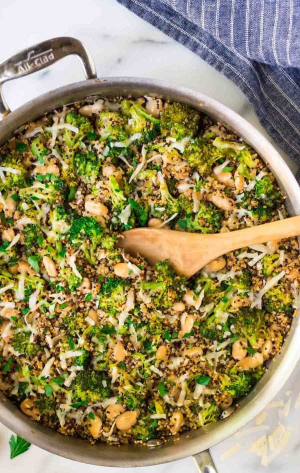 Vegetarian Broccoli Recipe
 e Pan Broccoli Quinoa Skillet with Parmesan