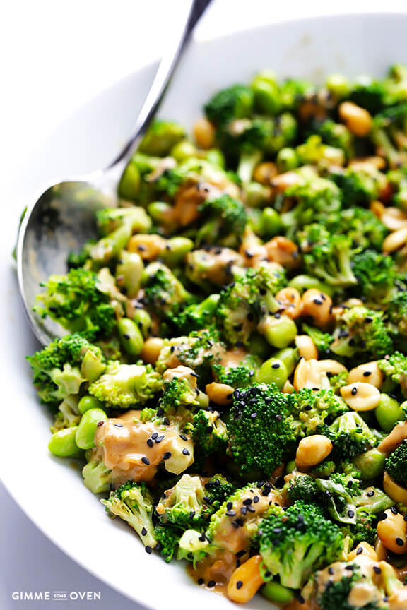 Vegetarian Broccoli Recipe
 Asian Broccoli Salad with Peanut Sauce
