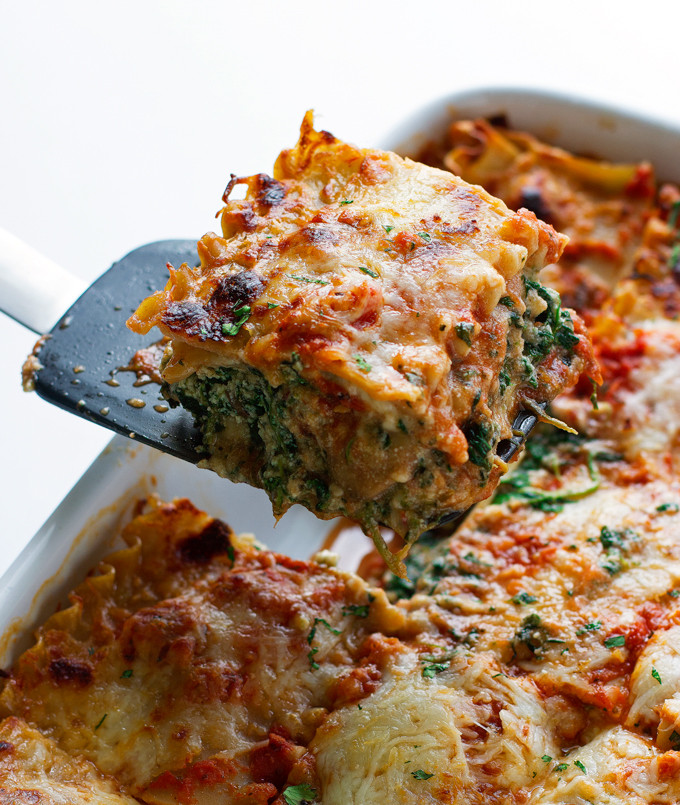 Vegetarian Lasagna Recipe Spinach
 Ve arian Spinach And Mushroom Lasagna Recipe — Dishmaps