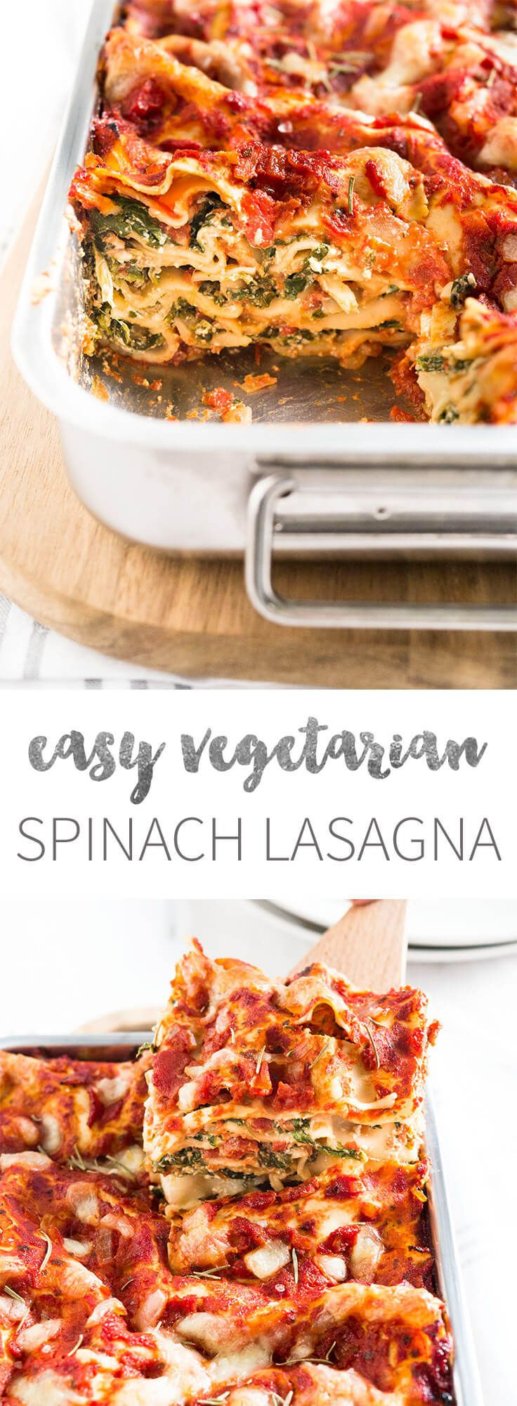 Vegetarian Lasagna Recipe Spinach
 This Easy Ve arian Spinach Lasagna is made with layers