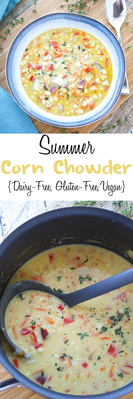 Vegetarian Summer Corn Chowder
 Summer Corn Chowder Dairy Free Gluten Free Vegan