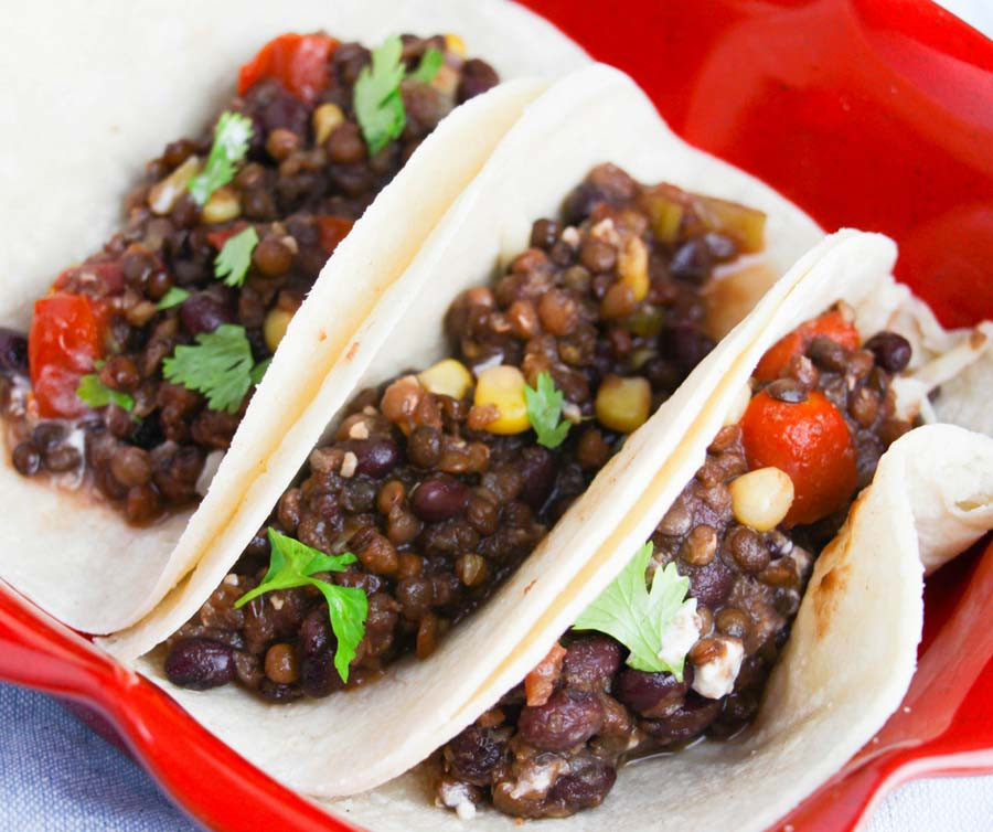 Vegetarian Taco Recipes
 Instant Pot Lentil Tacos
