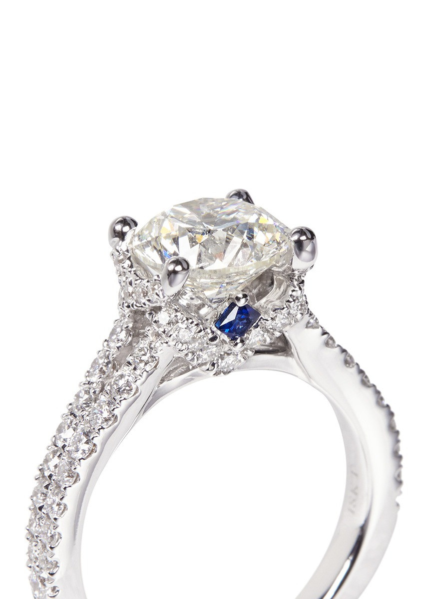 Vera Wang Diamond Rings
 Lyst Vera Wang Love Boutique Diamond Engagement Ring in